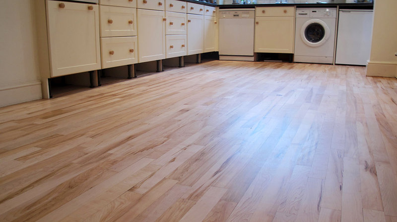 Maple strip floor sanding & restoration. Putney, London SW15 